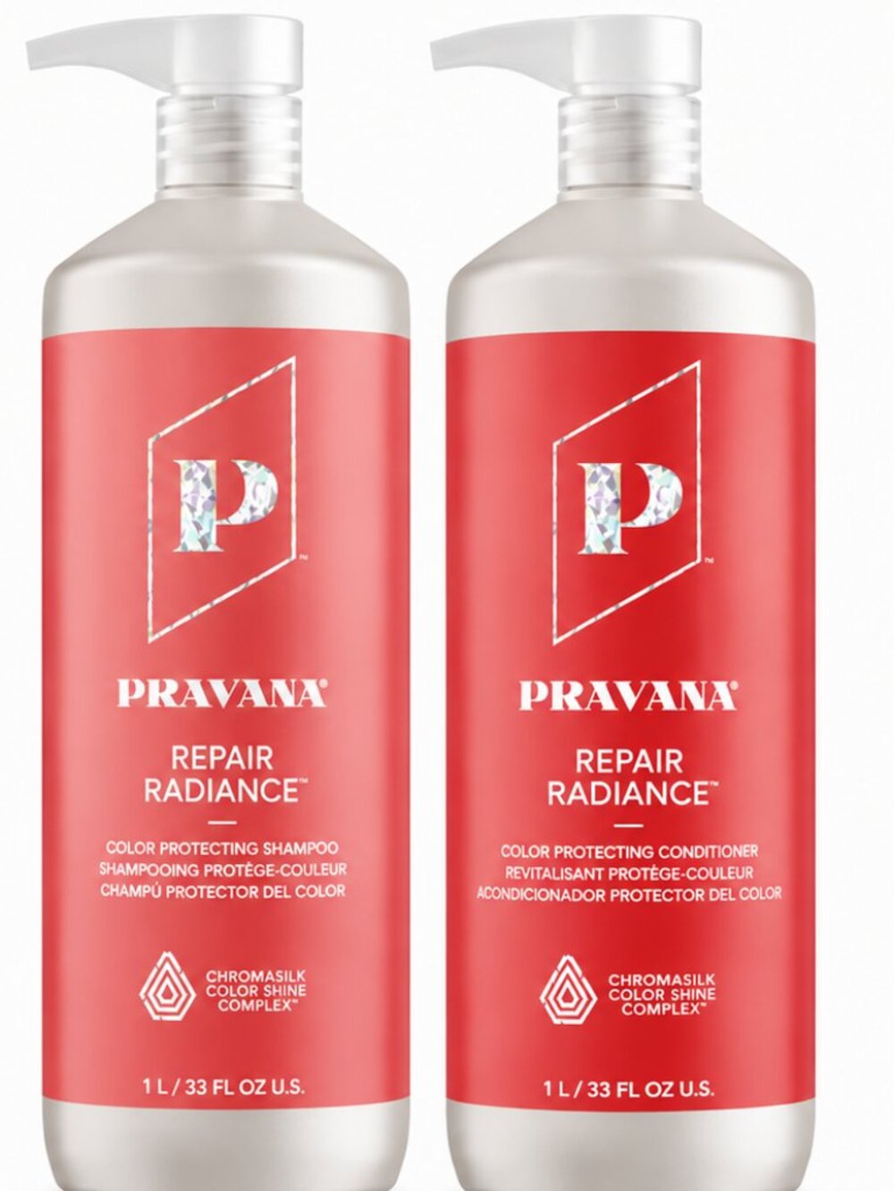 Pravana Repair Radiance Shampoo & Conditioner Set 33 oz Each | Professional